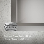 KOHLER Task Smart Divide 33" Top-/Undermount Double-Bowl Workstation Kitchen Sink, Includes Accessories, Stainless Steel, 2 Faucet Holes, K-80085-2PC-NA - Image 5