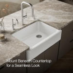 Kohler 5827-0 Whitehaven® 32-3/4" undermount single-bowl farmhouse kitchen sink, White - Image 5