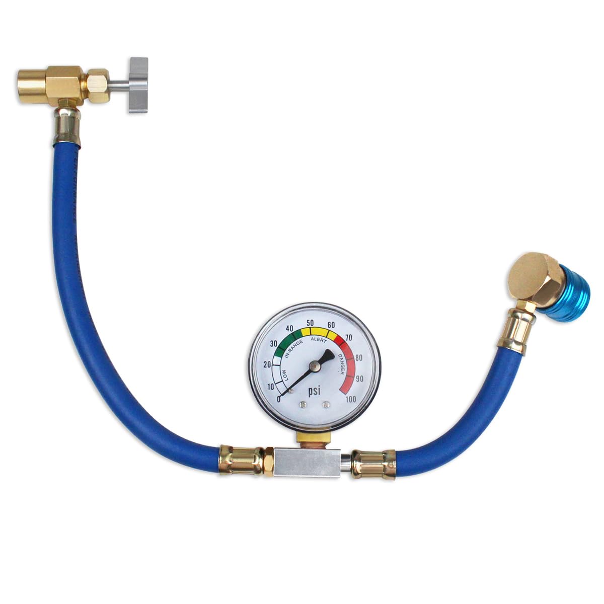 51MDmHqEKwL BACOENG R134a AUTO AC U-Charge Hose with Gauge and Can Tap HVAC - Image 1