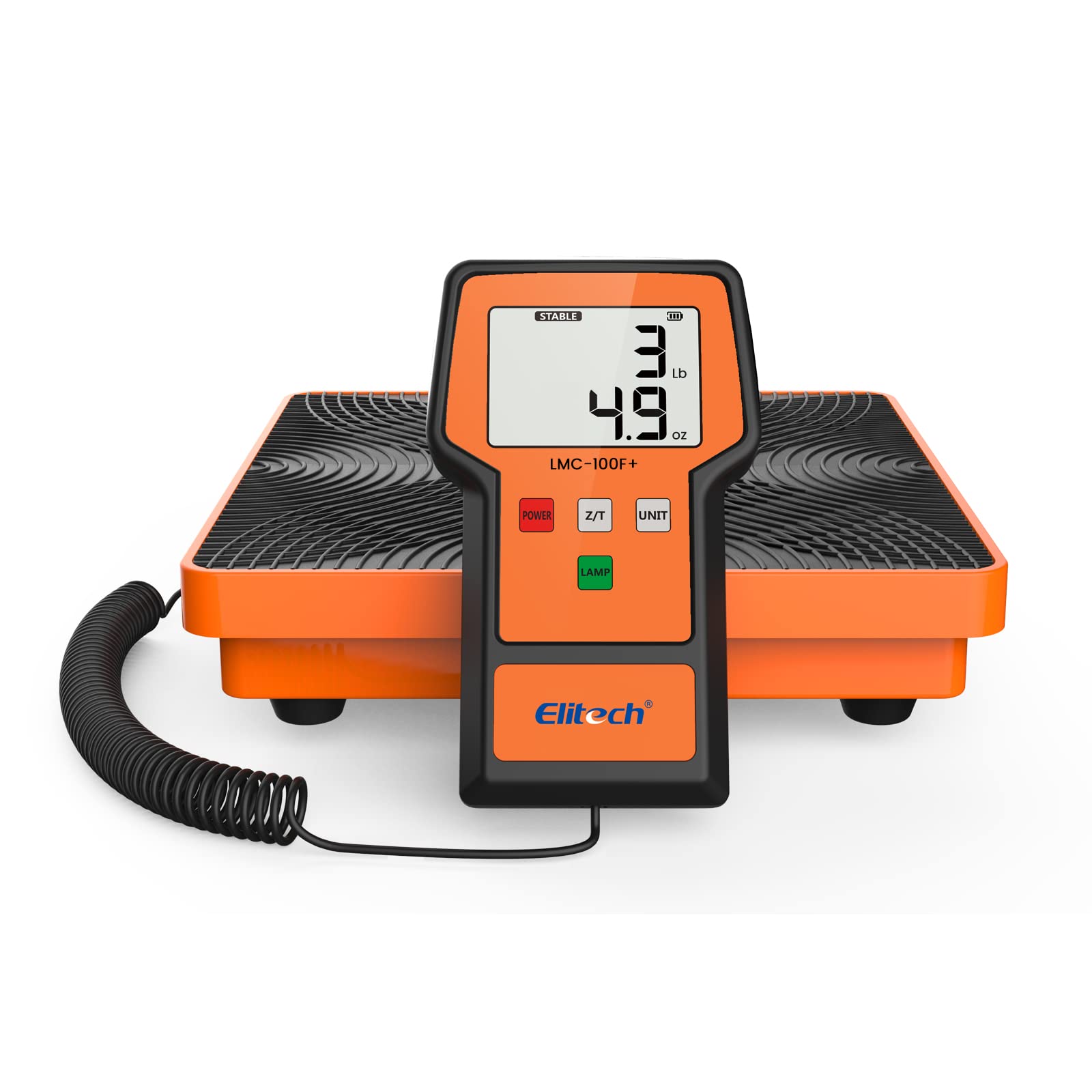 613o-dtM+pL Elitech LMC-100F+ Refrigerant Charging Weight Scale 110Lbs Freon Scale High Precision for HVAC with Case - Image 1