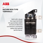 ABB THQMH100CP Master Main Breaker Kit 100 Amp Main CB Kit • Use in PowerMark Gold Load Center • Double-Pole Main Breaker Kit • Electrical Connection: Box Lugs • Circuit Breaker - Image 3