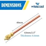WISSCOOL 10PCS 1/4” HAVC AC Schrader Access Service Valve 1/4'' SAE x 1/4'' OD x 2.5'' Stem Core AC Refrigeration Kit for Vacuum System Refrigerator Charging (with Plastic Box) - Image 5
