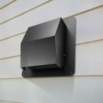 VEVOR 6 inch Hooded Wall Vent Cover, Square AC Vent Gable Cover, Premium SPCC Steel & with Built-in a Protection Screen, for Roofs,Walls,Outside Duct Exhaust Outlets (1 Pack, Black) - Image 3