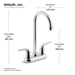 KOHLER JOLT™ 2-Handle BAR Faucet Polished Chrome - Image 4