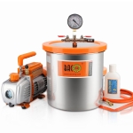 BACOENG 3 Gallon Vacuum Chamber Kit with 3.6 CFM 1 Stage Vacuum Pump, Degassing Chamber Kit with Acrylic Lid for Resin, Not for Stabilizating Wood or Making Fish Lures