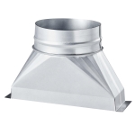 VEVOR Duct Boot, 3-1/4 x 10 x 6 inch Duct End Boot, Galvanized to Round Transition Galvanized Floor Register Tool for Center Ventilation & HVAC System, Easy Installation,Silver (6 in Round Pipe)