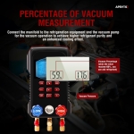Digital HVAC Gauge, Aprvtio AMF-300 AC Manifold Gauge Set with 3000PSI Hoses and 2 Wired Temperature Clamp Probes, Refrigerant Gauges for Automotive HVAC System HVAC Tools Kit R134a R22 R12 - Image 7