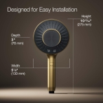 KOHLER K-28682-G-2MB SpaViva Two-Function Handheld Showerhead, Includes Cleansing Device with Four Attachments, Face & Body Brush, Body Scrubber, Body Massager, 1.75 GPM, Vibrant Brushed Moderne Brass - Image 12