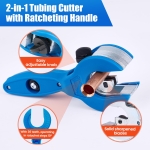WISSCOOL Ratcheting Tubing Cutter, Tubing Cutter 5/16" to 1-1/8", 2 in 1 Close Quarters Tube Compact Cutter, Ratcheting PVC Cutter 1/4" to 9/8" - Image 6