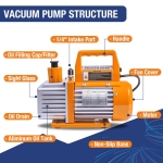BACOENG R1234yf AC Vacuum Pump and Gauge Set, 4 CFM HVAC Vacuum Pump with Leak Detector for R1234yf Refrigerant, with Can Tap and Quick Couplers - Image 5