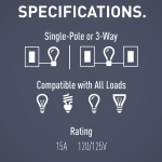 Legrand radiant RCD113WCC6 15 Amp Combination 3-in-1 Decorator Rocker Light Switch, Two Single Pole Switches and One 3-Way Switch, White (1 Count) - Image 4