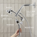 KOHLER K-23218-CP Awaken 2-in-1 Multifunction Shower Combo Kit, Durable Materials, Versatile Spray, Polished Chrome - Image 7