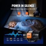 VEVOR Inline Duct Fan, 6-Inch 400 CFM with Variable Speed Controller, Quiet AC-motor Ventilation Exhaust Fan for Cooling Booster, Grow Tents, Hydroponics - Image 7