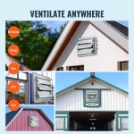 VEVOR 10'' Shutter Exhaust Fan, High-speed 820 CFM, Aluminum Wall Mount Attic Fan with AC-motor, Ventilation and Cooling for Greenhouses, Garages, Sheds, Shops, FCC (No Power Plug Included) - Image 5