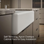 Kohler 5827-0 Whitehaven® 32-3/4" undermount single-bowl farmhouse kitchen sink, White - Image 7