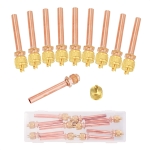 WISSCOOL 10PCS 1/4” HAVC AC Schrader Access Service Valve 1/4'' SAE x 1/4'' OD x 2.5'' Stem Core AC Refrigeration Kit for Vacuum System Refrigerator Charging (with Plastic Box) - Image 2