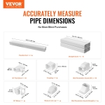 VEVOR Mini Split Line Set Cover 3-inch W 17.6Ft L, PVC Decorative Pipe Line Cover for Air Conditioner with 4 Straight Ducts & Full Components Easy to Install, Paintable for Heat Pumps, White - Image 9