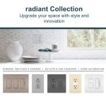 Legrand Radiant 2097WCCD12 20 Amp GFCI Self Test Decorator Duplex Outlet, White (1 Count) - Image 2