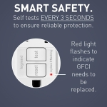 Legrand Radiant 2097WCCD12 20 Amp GFCI Self Test Decorator Duplex Outlet, White (1 Count) - Image 7