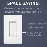 Legrand radiant RCD113WCC6 15 Amp Combination 3-in-1 Decorator Rocker Light Switch, Two Single Pole Switches and One 3-Way Switch, White (1 Count) - Image 7