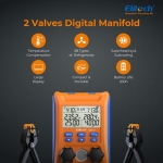 Elitech Digital Manifold Gauge 2-Way Valve with Thermometer Clamps for HVAC Systems, LMG-10 - Image 9