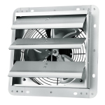 VEVOR 10'' Shutter Exhaust Fan, High-speed 820 CFM, Aluminum Wall Mount Attic Fan with AC-motor, Ventilation and Cooling for Greenhouses, Garages, Sheds, Shops, FCC (No Power Plug Included) - Image 2