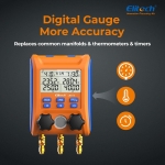 Elitech Digital Manifold Gauge 2-Way Valve with Thermometer Clamps for HVAC Systems, LMG-10 - Image 8