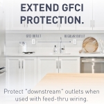 Legrand radiant 1597WCCD12 15 Amp GFCI Self Test Decorator Duplex Outlet, White (1 Count) - Image 6