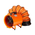 VEVOR Air Mover Blower Fan 12 Inch, 3198CFM 585W Industrial Portable Ventilator 33ft Flexible Duct, Orange