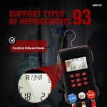 Digital HVAC Gauge, Aprvtio AMF-300 AC Manifold Gauge Set with 3000PSI Hoses and 2 Wired Temperature Clamp Probes, Refrigerant Gauges for Automotive HVAC System HVAC Tools Kit R134a R22 R12 - Image 4