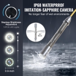 VEVOR Sewer Camera with 512Hz Locator, 98 ft/30 m, 9" Drain Inspection Camera with Self-Leveling, 36X Zoom, Plumbing Camera with Lights-12 LED, 32GB Card, IP68 Waterproof Snake Camera for Duct Pipe - Image 9