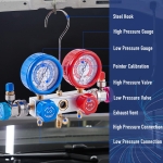 BACOENG AC Gauge Set for R32 R134a R410a R12, Automotive A/C Refrigerant Recharge Kit HVAC Manifold Gauge Set with 5FT Hoses, Quick Couplers, Puncture and Self Sealing Can Tap - Image 6