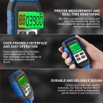 WISSCOOL Digital Vacuum Gauge, HVAC Vacuum Micron Gauge Tester, 1/4" Flare, 0-30000 Microns Range, ±5% Accuracy, 7/16-20UNF Interface with 1/4" SAE Connector and T-Connector, 4 Vacuum Units Switch - Image 2