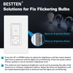 BESTTEN 10 Pack Super Slim Digital Dimmer with Air Gap Power Cut Off Switch, Single Pole or 3 Way Dimmable Light Dimmer Switch, 3 Button Control, Screwless Wallplate Included, ETL Listed, White - Image 3