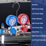 BACOENG 4 CFM AC Vacuum Pump and Gauge Set, HVAC Vacuum Pump Kit with Leak Detector for R134a R410a R12 Refrigerants, with R134a Quick Couplers and Can Tap - Image 3