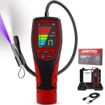 HVAC Refrigerant & Combustible Gas Leak Detector, Aprvtio ALD-200 PRO Rechargeable Freon Leak Detector Gas Leak Detector 2.6' Large Screen, Freon Sniffer Visual and Audible Alarm for R134a A2L R454B