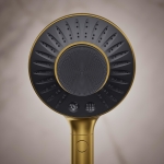 KOHLER K-28682-G-2MB SpaViva Two-Function Handheld Showerhead, Includes Cleansing Device with Four Attachments, Face & Body Brush, Body Scrubber, Body Massager, 1.75 GPM, Vibrant Brushed Moderne Brass - Image 11