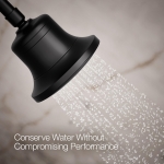 Kohler 33631-G-BL Cinq™ Round single-function filtered showerhead, 1.75 gpm, Matte Black - Image 10