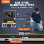 VEVOR Sewer Camera with 512Hz Locator, 98 ft/30 m, 9" Drain Inspection Camera with Self-Leveling, 36X Zoom, Plumbing Camera with Lights-12 LED, 32GB Card, IP68 Waterproof Snake Camera for Duct Pipe - Image 12