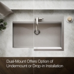 KOHLER Task 33" Top-/Undermount Single-Bowl Workstation Kitchen Sink, Includes Accessories, Stainless Steel, 1 Faucet Hole, K-80084-1PC-NA - Image 12