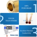 WISSCOOL 10PCS 1/4” HAVC AC Schrader Access Service Valve 1/4'' SAE x 1/4'' OD x 2.5'' Stem Core AC Refrigeration Kit for Vacuum System Refrigerator Charging (with Plastic Box) - Image 8