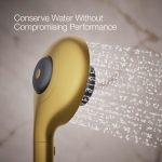 KOHLER K-28682-G-2MB SpaViva Two-Function Handheld Showerhead, Includes Cleansing Device with Four Attachments, Face & Body Brush, Body Scrubber, Body Massager, 1.75 GPM, Vibrant Brushed Moderne Brass - Image 10