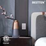 BESTTEN Super Slim Digital Led Dimmer Switch with Air Gap Power Cut Off Switch, 3 Button Control, Single Pole or 3 Way Dimmable Dimmer, Screwless Wallplate Included, ETL Listed, White - Image 2