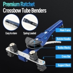 Wisscool Pipe Tube Bender Kit, 1/4"-7/8" Compact Tubing Bender Tool Set, 90° Pipe Bending HVAC Tools Equipment with 7 Dies and Pipe Cutter for Copper Steel Aluminum Brass Tube - Image 5