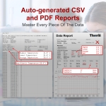 TE-04 Temperature Data Logger with 1.5M External Probe, Auto PDF& CSV Report, 35,000 Points, Large Display Pause Recording Function, Temperature Recorder for Cold Chain Shipping Vaccine Storage - Image 5