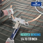 Wisscool Pipe Tubing Bender Kit, 1/4"-7/8" Compact Tube Bender Tool Set, 90°Forward/Reverse Pipe Bending HVAC Tools Equipment with 7 Dies and Pipe Cutter for Copper Steel Aluminum Brass Tube - Image 5